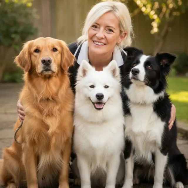 Missy Zipperer with dogs, working Texas pet sitter and creator of PetOwnerToolkit.com